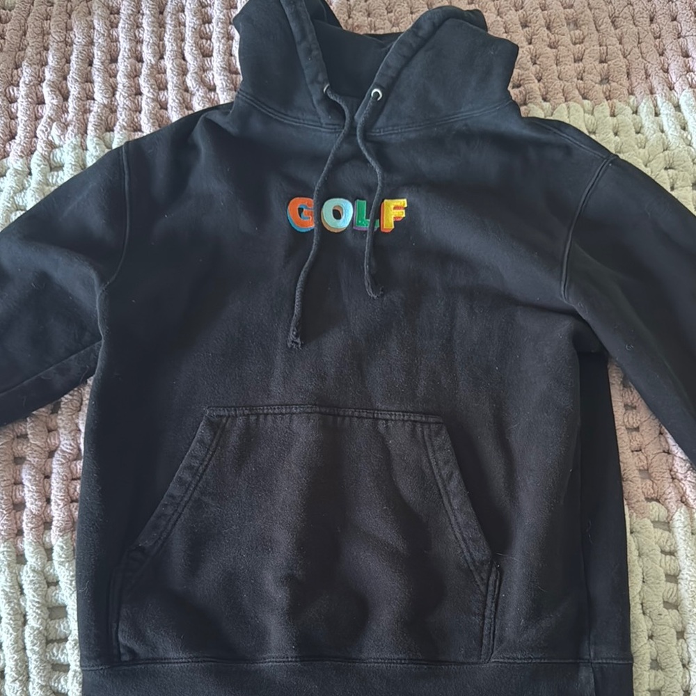 Golf Wang Black Hoodie with Multicolor Logo